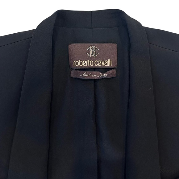 Roberto Cavalli Black Tailored Blazer SZ 40 US 4 - Picture 9 of 15